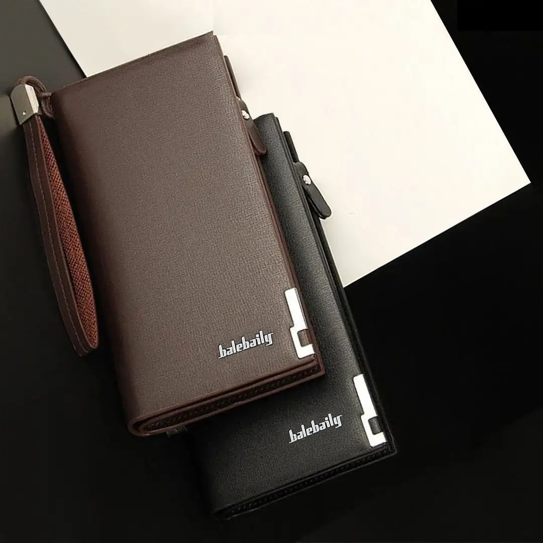 Long Wallet Slim Multi Pocket  Leather
