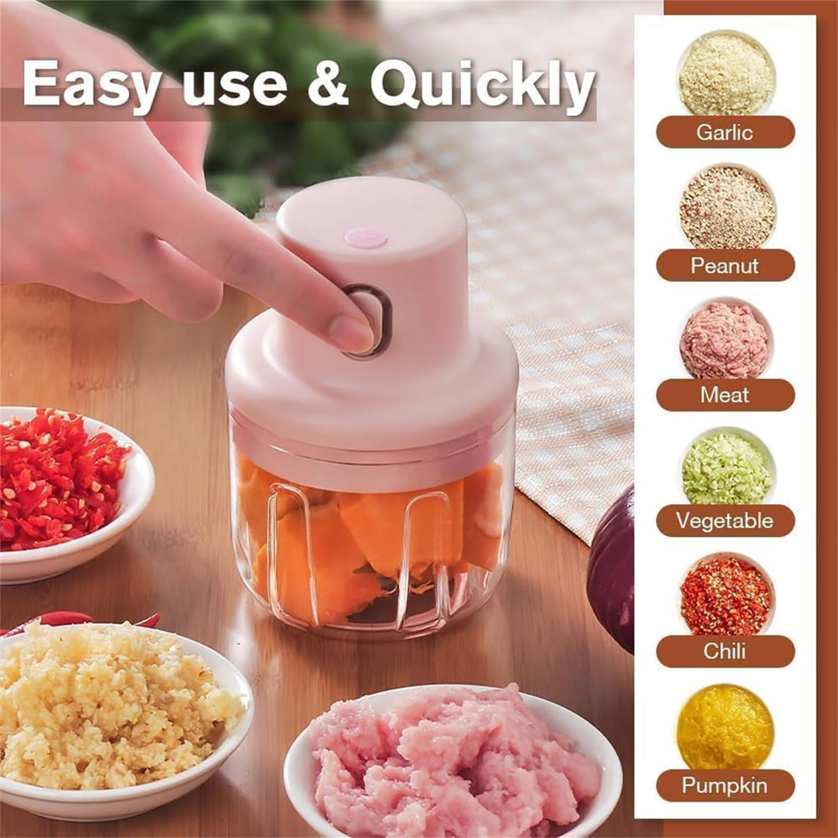 Electric mini food chopper