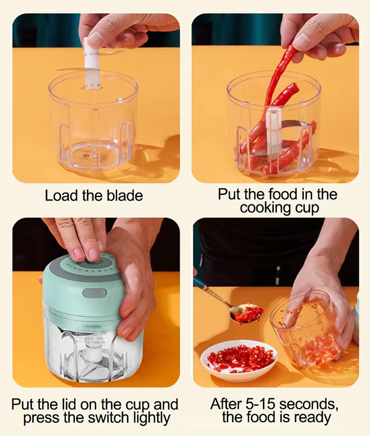 Electric mini food chopper