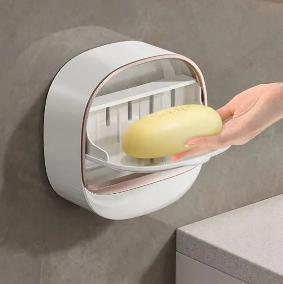 1PC Soap Box Wall Mounted Light Luxury Soap Holder