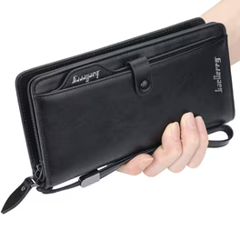 Long Wallet for Men & Women with Zipper Pocket