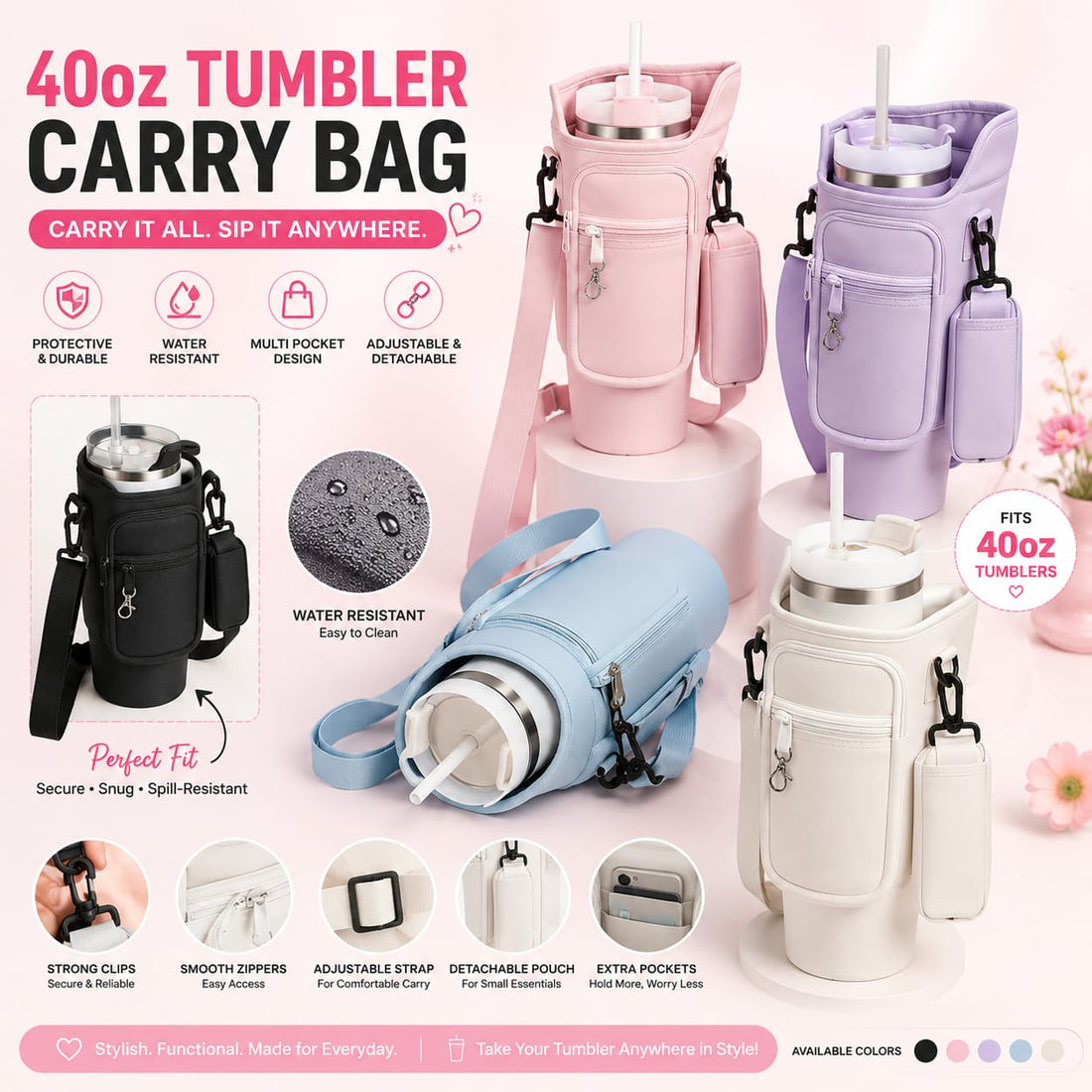 Portable Carry Bag for 40oz Stainless Steel