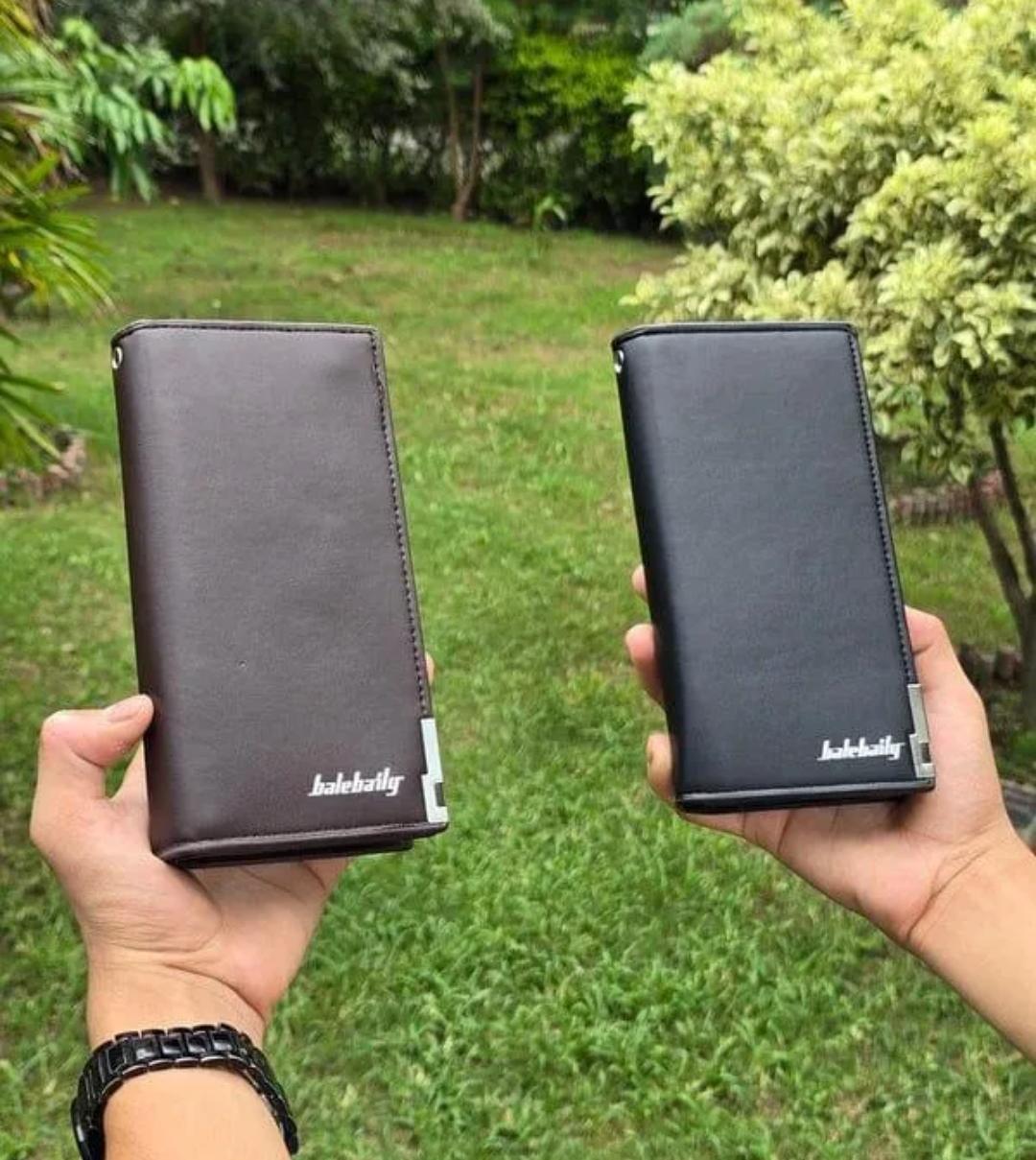 Long Wallet Slim Multi Pocket  Leather