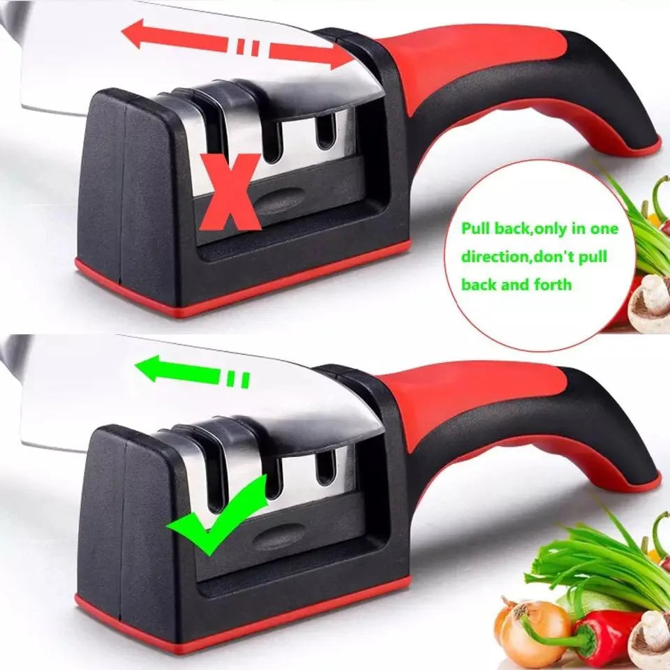 3 Stage Kitchen Knife Sharpener –