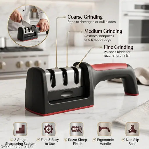 3 Stage Kitchen Knife Sharpener –