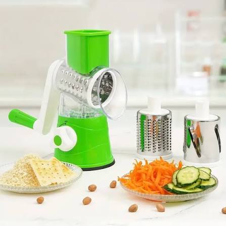 3-in-1 Manual Rotary Vegetable Cutter & Grater