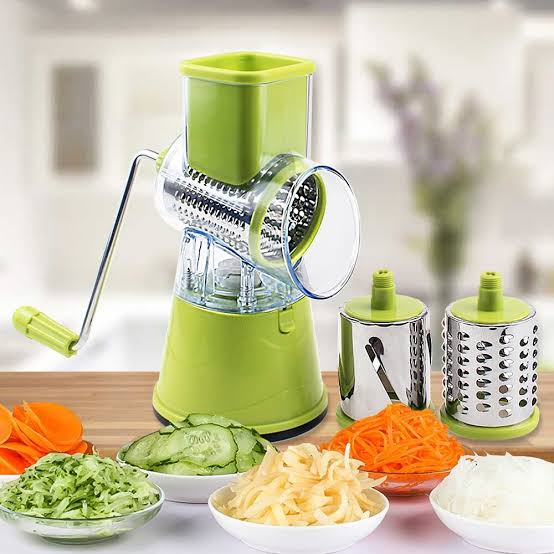 3-in-1 Manual Rotary Vegetable Cutter & Grater
