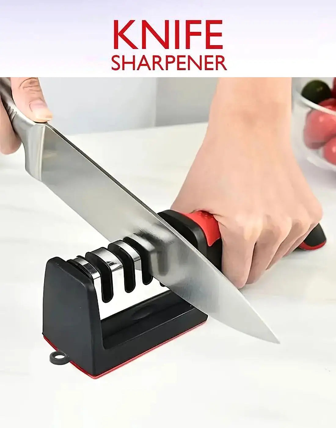 3 Stage Kitchen Knife Sharpener –