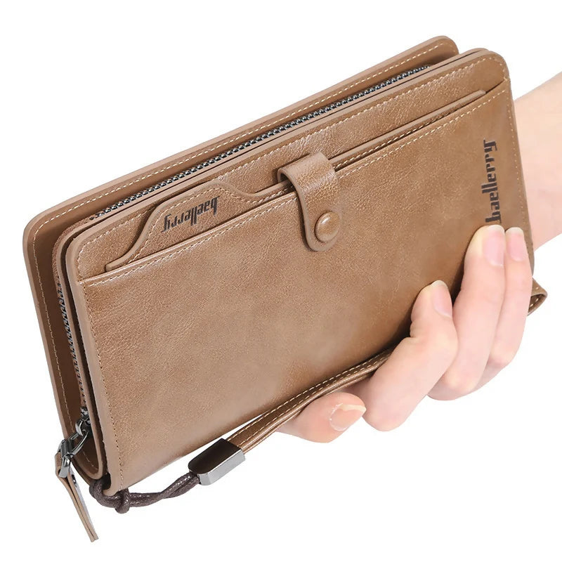 Long Wallet for Men & Women with Zipper Pocket